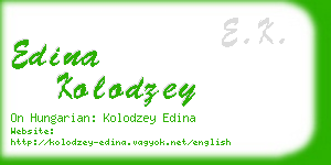 edina kolodzey business card